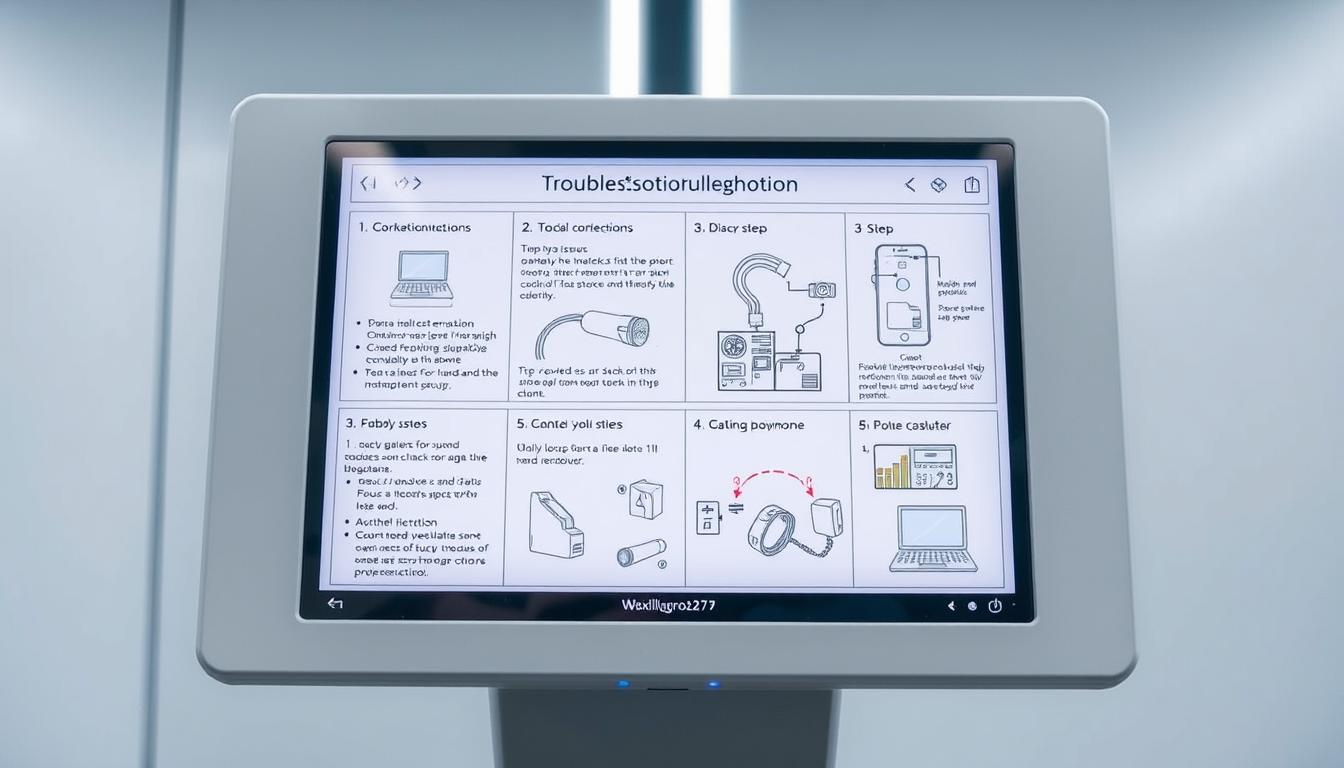 A high-quality technical troubleshooting guide for the Waxillgro279 device, displayed on a clean, well-organized digital interface. The screen shows step-by-step instructions for common issues, with detailed diagrams, charts, and illustrations to guide the user. The layout is intuitive and easy to navigate, with a neutral color scheme and minimalist design that conveys professionalism and reliability. The lighting is bright and even, highlighting the clarity of the information, and the camera angle provides a clear, centered view of the guide. An atmosphere of helpful problem-solving pervades the scene, inviting the viewer to engage with the content. What Is Waxillgro279